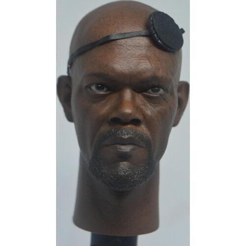 In Stock 1/6 Scale Male Figure Accessory One-eyed Nick Fury 2.0 Head Sculpt Carved With Blindfold Model for 12'' Body