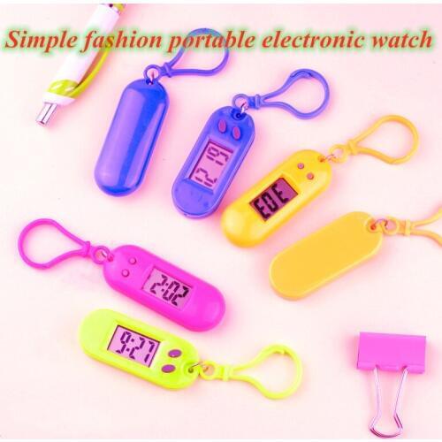 Unisex Large Screen Display Fashion Simple Electronic Watches, Portable Boutique Key Chain Electronic Watches