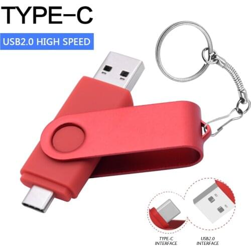Type-c OTG USB Flash Drive 128GB 64GB USB 2.0 Pen Drive Cle USB Stick for Type C Android/PC 4GB 8GB 16GB Pendrive 32GB Memoria U