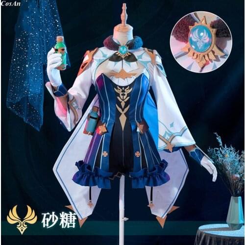 Game Genshin Impact Sucrose Cosplay Costume Sweetness Harmless Combat Uniform Female Activity Party Role Play Clothing XS-XL