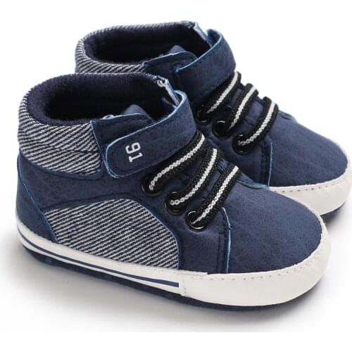 2020 Baby Boy Shoes First Walkers Crib Soft Sole Shoes Sneakers Sports First Walker For 0-18month