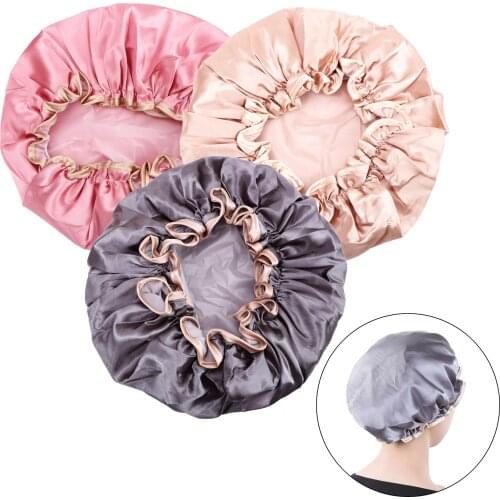 Bathing Hair Cover Waterproof Shower Cap Lovely Thick Women Shower Caps Reusable Elastic Bath Hat Bathroom Products