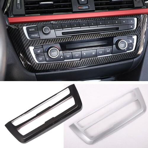 Carbon Fiber ABS Center Control Air Conditioning Volume CD Panel Cover Fit For BMW M3 M4 F80 F82 2014-2019 3 4 series F30 F34