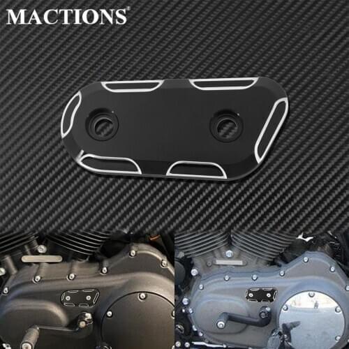 Motorcycle CNC Chain Inspection Cover Black For Harley Sportster XL 2004-Up 883 1200 Iron SuperLow Nightster Custom Forty Eight
