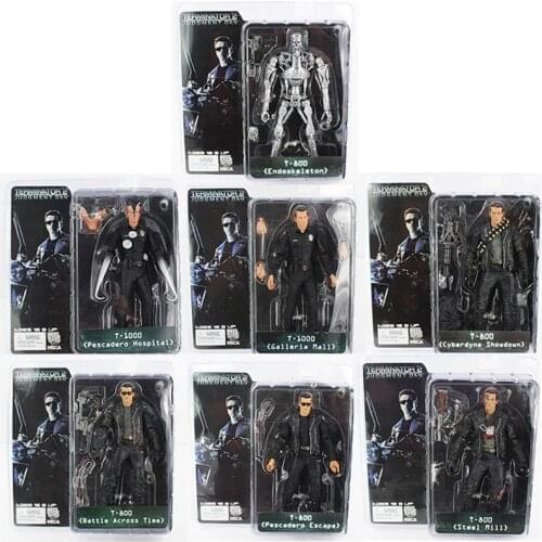 NECA The Terminator T-800 T-1000 Endoskeleton PVC Action Figure Collectible Model Toy