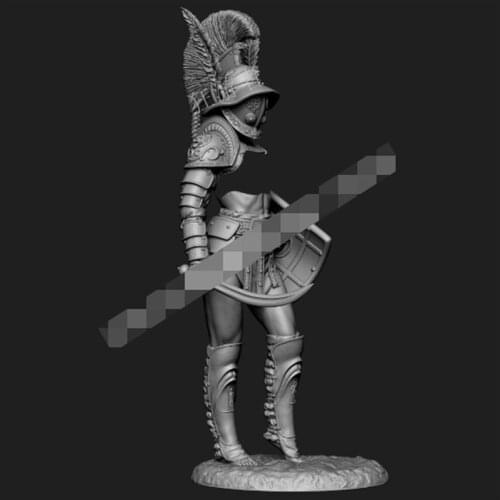Unpainted World Female Warrior Resin Figure 1/24 Scale Model Kit Assembly Models Kit Resin Colorless Self-Assembled Toy