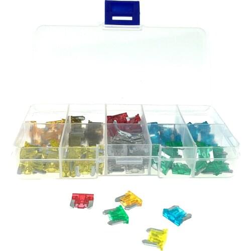 Low Profile Micro Blade Mini Fuse Assortment Set for Car Truck SUV Boat Pack of 120