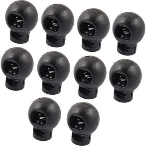 New! Spring Loaded Round Toggle Stop Cord Locks End 10 Pcs