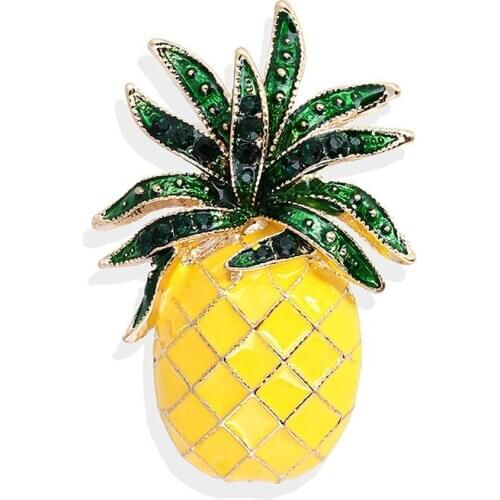 New Fruit Pineapple Brooch Badge Personality Oil Drop Enamel Craft Clothing Accessories Brooch Collar Pin Coat Brooch Jewelry Gi