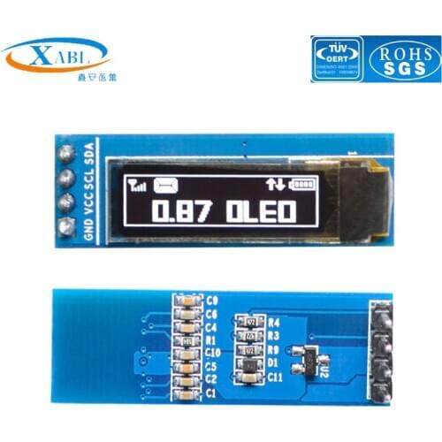 XABL 0.87 Inch OLED Module Resolution 128*32P OLED Display Module SSD1316 4Pin IIC PM material Factory Outlet Custom Size