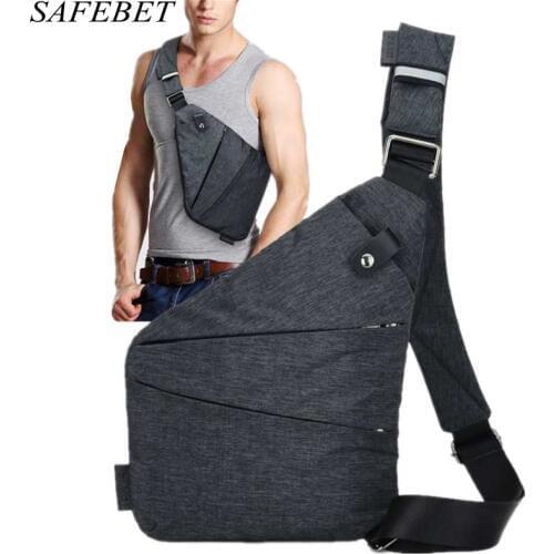 SAFEBET Brand Men Anti-theft Chest Pack Summer Short Trip Messengers Bag Water Repellent Shoulder Bag Organizer Phone Wallet