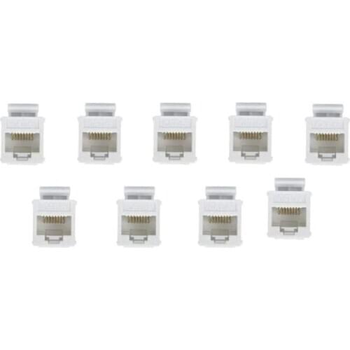 10-Pack CAT6 Keystone RJ45 Coupler Female to Female Jack Inline Network Coupler-White