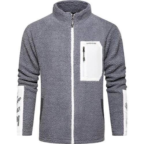 New Autumn Mens Sweatshirts Casual O-neck Long Sleeve Mens Jacket Solid Color Pocket Decorative Zipper Sweatshirts Men