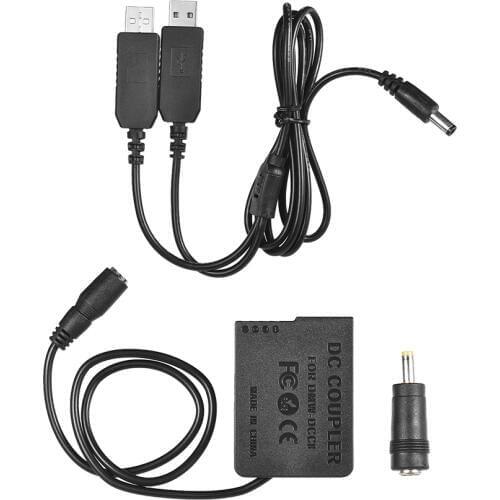 Andoer DMW-DCC8 DC Coupler USB Power Adapter Camera Charger for DMC-FZ200 DMC-FZ1000 DMC-GH2 DMC-G5 Lumix GX8 G85 etc