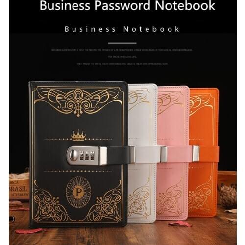 Journa A5 Business Password Notebook Kawaii Classic European Planner Notepad School Office Supplies Stationery For Grils Boys