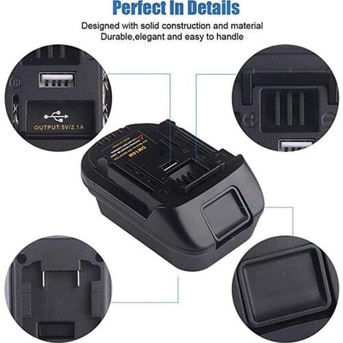 Dm18M Li-Ion Charger Tool Adapter 20V To 18V Battery Conversion For Milwaukee M18 Makita Bl1830 Bl1850 Batteries Hight quality