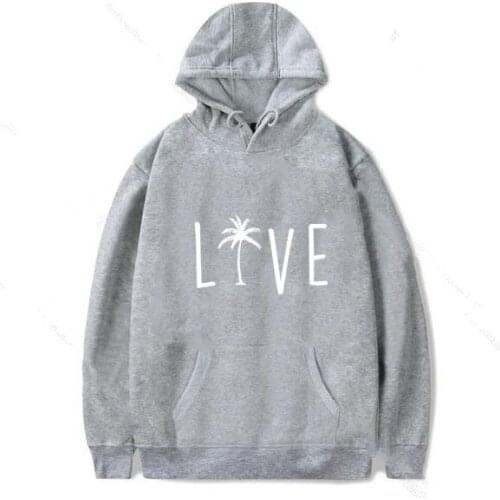 Women Hoodies Small Fresh Sweater LIVE Hooded Clothes For Teens Pullovers Harajuku Hoody Autumn Long Sleeve Oversized Sweatshirt