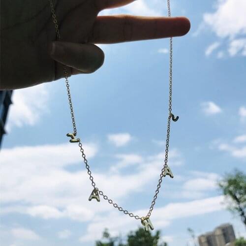 Making-123Initial A-Z Necklace Pendant Name Necklace For Women Chain Custom Necklaces With Names Initial A-Z Gift For Girlfriend