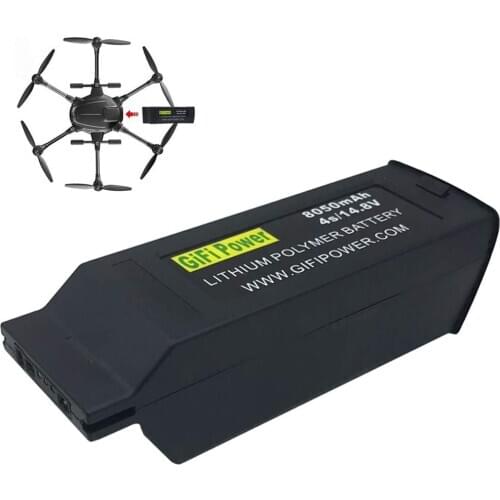 1/2PCS Gifi Power 8050mAh Large Capacity Battery 14.8V 4S Replacement Lipo Battery Drone Battery For Yuneec Typhoon H H480 Wb