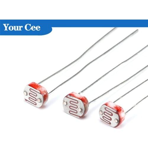 100 pcs 5MM Photoresistor 5528 Light Sensitive Resistor Dependent LDR GL5528 Photoelectric Detection Switch Photo Photosensitive