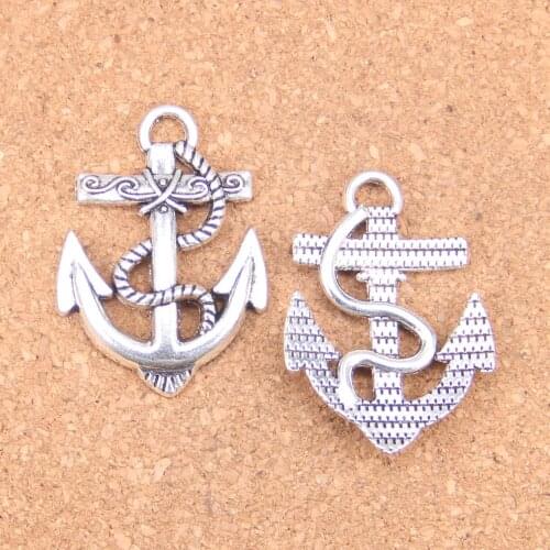 18pcs Charms anchor rope 40x38mm Antique Pendants,Vintage Tibetan Silver Jewelry,DIY for bracelet necklace