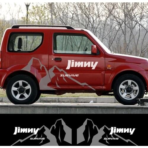 2PCS Car Side Body Trim Stickers Vinyl PVC Wrap Film Auto Graphics Decals For SUZUKI Jimny Auto Body Decoration Car Accessories