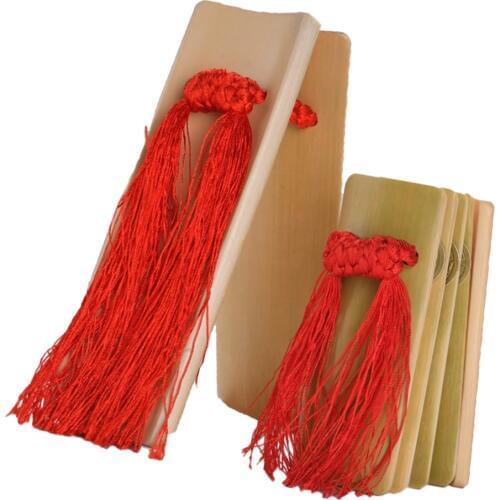 2 Pieces Large and Small Handcrafted Hand Clappers Musical Instrument Percussion for Adults