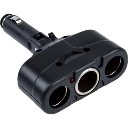 3 way Socket Car Cigarette Lighter Splitter Led Adapter