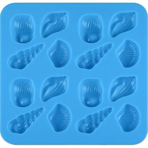 3D Seashell Ice Mold Starfish Ice Trays Conch Shaped Ice Moulds Fondant Mold for Kitchen Baking Pastry Candy Making Tool