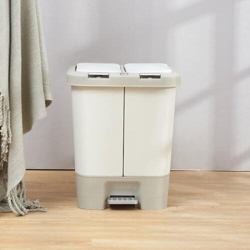 Kitchen Big Trash Can with Lid Wheels Odor Pedal Cube Storage Trash Can Bins Kosze Do Segregacji Smieci Waste Bins BG50WB