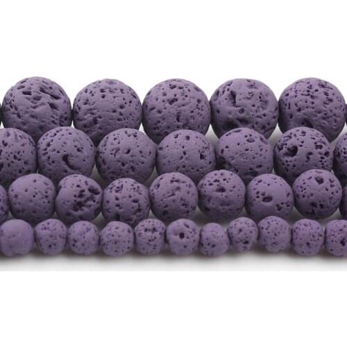 4/6/8/10mm Natural Purple Hematite Volcanic Stone Beads with Nano-tech Rubber for DIY Bracelet Accessories Jewellery Making 15