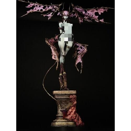 GK Female Devil Man Red Shadow Girl White Model Figure SIZE:46CMH