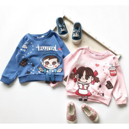 Tonytaobaby Autumn Winter Dress New Autumn Clothing New Boys and Girls Cartoon Cute Clothing Cotton Toddler Sweatshirt