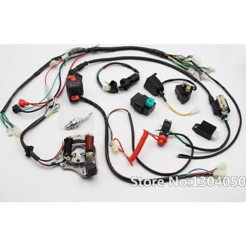 Full Electrics CDI Coil Switch Assembly Wire Harness 50cc 70cc 90cc 110cc 125cc ATV Quad Bike Buggy gokart NEW
