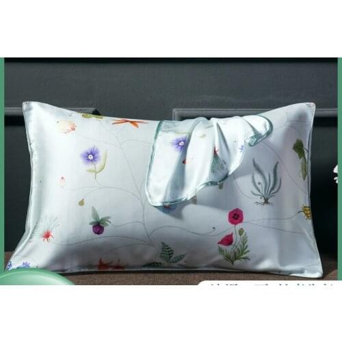 Mulberry Silk Pillowcase Single-Sided Silk Beauty High-Grade Silk Single Pillow Case One Pack 48x74cm
