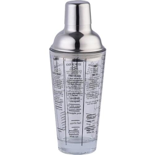 400ml Durable Stainless Steel Cocktail Shaker with Scale Nontoxic Large Capacity Wine Drink Mixer Barware Tool Bar Tools