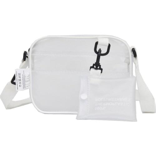 Transparent PVC Shoulder Bag for Women Girls Satchel Purse Crossbody Tote