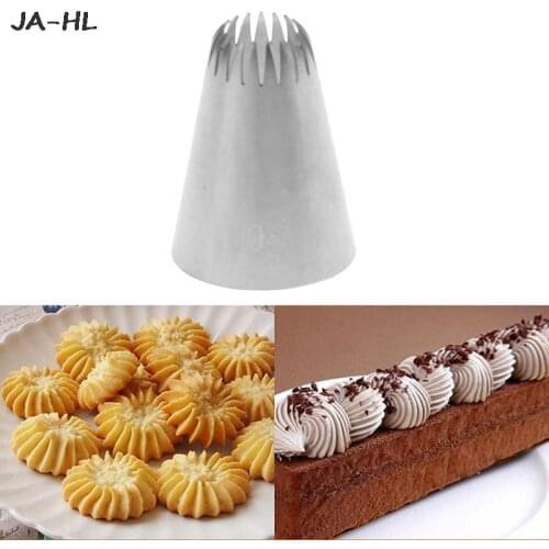 Cake Head Metal Icing Piping Nozzles Stainless Steel Cake Cream Decor Tip #195