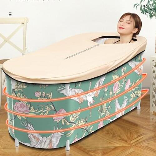 Thickened Folding Bath Bucket Household Adult Bath Artifact Whole Body Bath Bucket Bathtub Adult Bath Bucket Basin