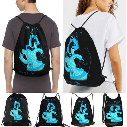 Morning Musume Tanaka Reina Men Outdoor Travel Gym Bag Waterproof Drawstring Backpack Women Fitness Swimming Bag