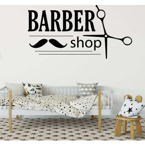 Hair Wall Stickers Barber Wall Sticker Vinyl Shop Window Salon Mens Barbers Hair Decal Ladies LX295