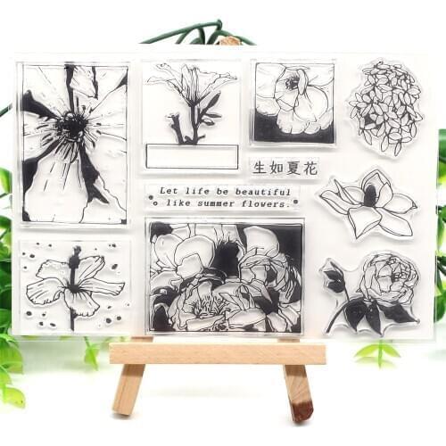 YPP CRAFT Flower Transparent Clear Silicone Stamp/Seal for DIY scrapbooking/photo album Decorative clear stamp