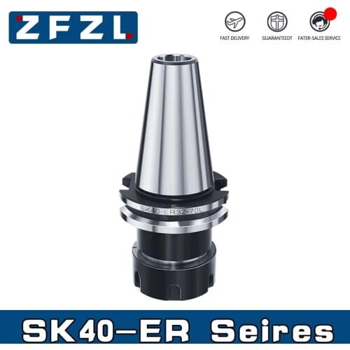 1PC New SK ER DIN69871 tool holder SK40 ER16 ER20 ER25 ER3 ER40 70L high precision spring collet Seires CNC machining center