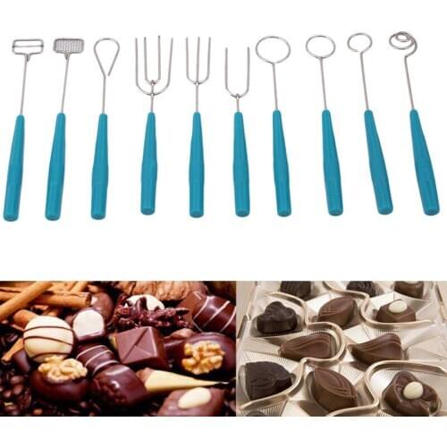 10PCS Chocolate Dipping Fork Cake Fondue Fountain Decorating Tool DIY 1 Set New Party Supplies Drop Shipping