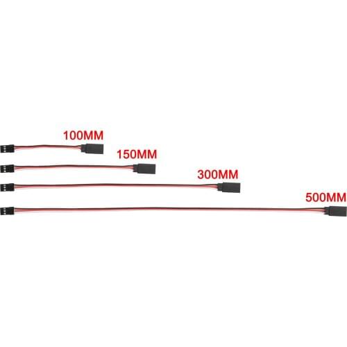 10pcs/Lot 100mm/150mm/300mm/500mm Servo Extension Lead Wire Cable For JR Futaba RC Airplane Helicopter Car