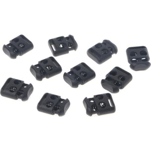 10 Pcs/Lot Non-Slip Shoelace Buckle Clip Stopper Rope Clip Clamp Cord Cable Lock