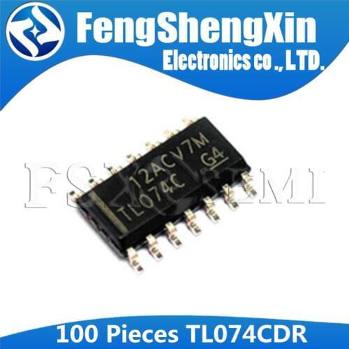 100PCS TL074CDT SOP14 TL074 SOP TL074C SMD 074C TL074CDR SOP-14 LOW-NOISE JFET-INPUT OPERATIONAL AMPLIFIERS IC