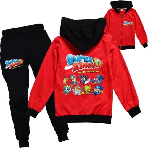 Game Super Zings Children Clothes Kids Hoodies Outfits Suit Superzings Toddler Baby Boys Girl Sweatshirt+Jogging Pants 2pcs/Sets
