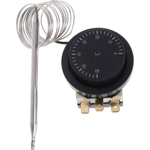 250V/380V 16A 0-60degrees CelsiusTemperature Control Switch Capillary Thermostat Controlled