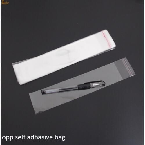 500pcs Clear Resealable Cellophane/bopp/poly Necklace Bag 5x21+3cm Transparent Opp Plastic Packaging Bags Self Adhesive Seal